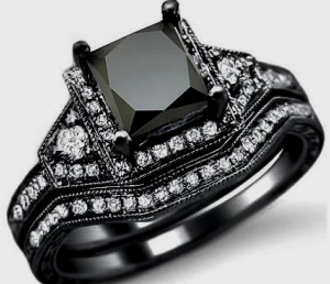 elegant cut black diamond ring and jewelry