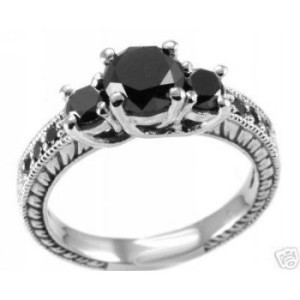 unique collections of black diamond engagement ring