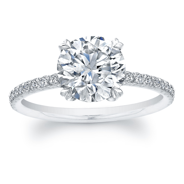 round solitaire engagement ring