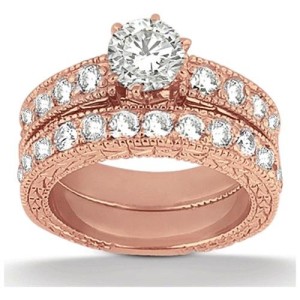 antique style rose gold engagement rings