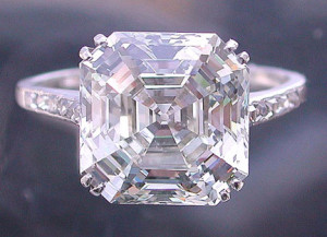 best antique asscher cut engagement rings