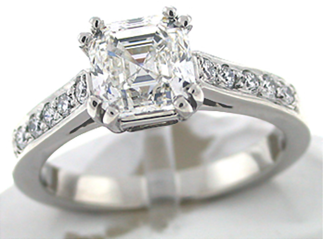 Asscher Cut Engagement Rings Timeless And Classic Black Diamond Ring