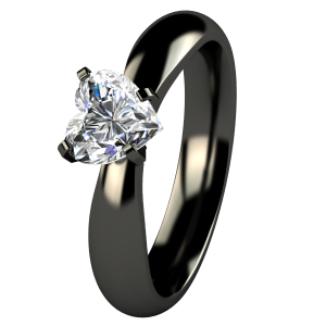 Titanium engagement rings with diamonds