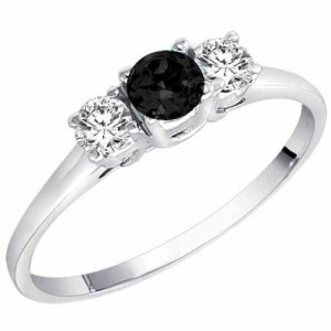 elegant simple black diamond ring