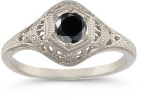 giveable black diamond ring