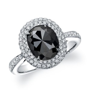 simple black diamond ring