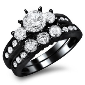 sophisticated black gold rings