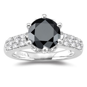 stylish black diamond ring