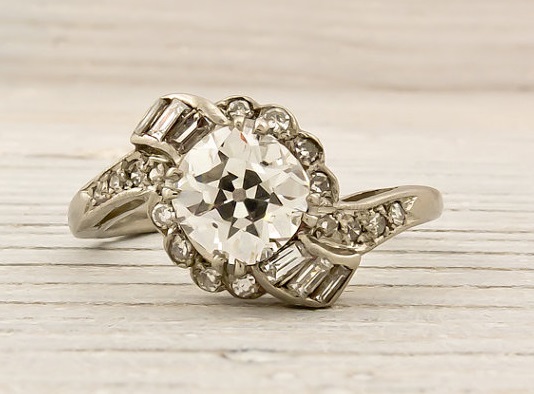 Elegant Vintage Style Diamond Engagement Rings